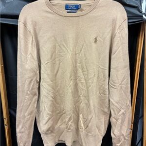 Polo by Ralph Lauren Men's Beige Crewneck Sweater